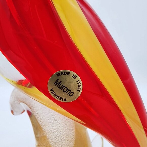 Pair of Murano Glass Cockatoo Bird Sculptures - Picture 5 of 8